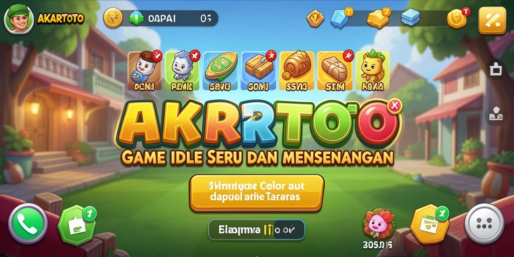 Tampilan gameplay AKARTOTO yang seru dan interaktif.