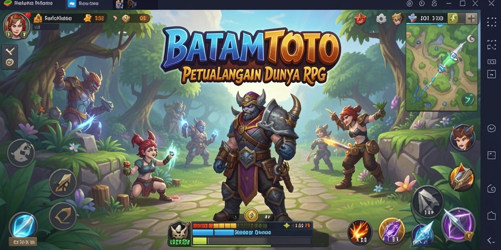 Menampilkan aksi seru dalam pertarungan RPG di BATAMTOTO.