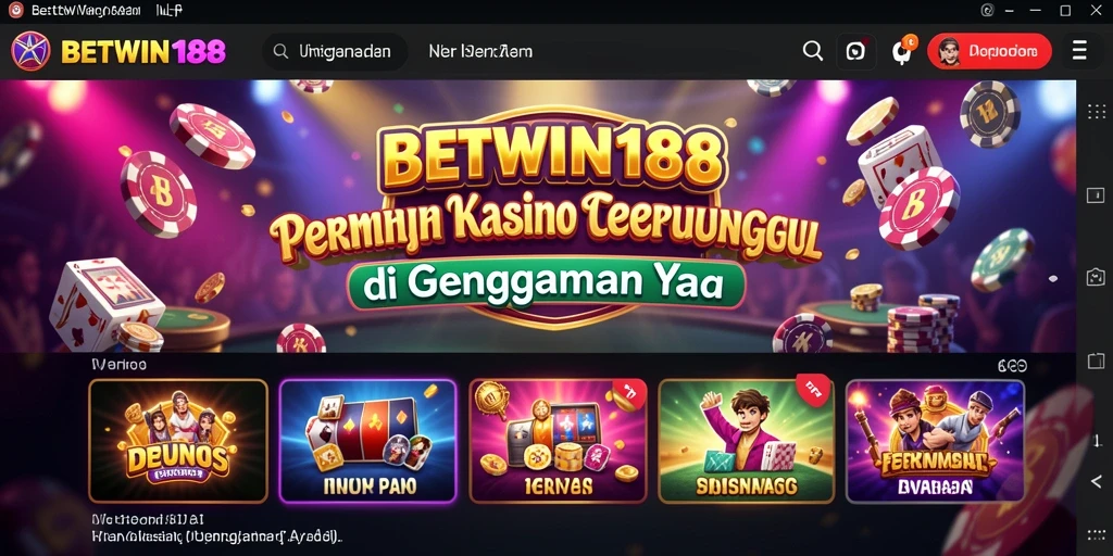 Tampilan gameplay menarik dari BETWIN188 dengan berbagai pilihan permainan Kasino.