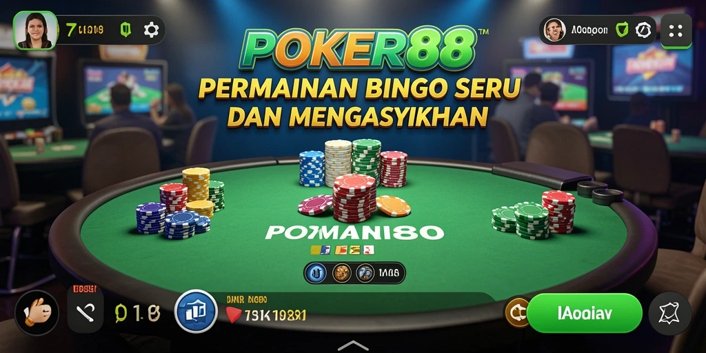 Screenshot POKER88 menampilkan gameplay Bingo yang seru.